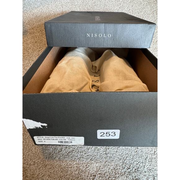 NISOLO Diego Low Top Sneaker – Men’s Size 8 – Tobacco – NEW in Box UNISEX - Picture 9 of 10